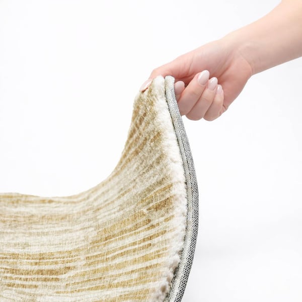 Dream Shag Premium Machine Washable Abstract ADS739 Gold 9 ft. x 12 ft. Area Rug