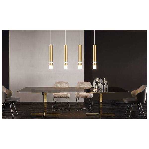 ZHLWIN Home Lighting 23.42 in. Gold 4C-Light Modern Dimmable