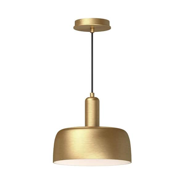 Adriano 10 in. 1 Light 60-Watt Brushed Gold Pendant Light
