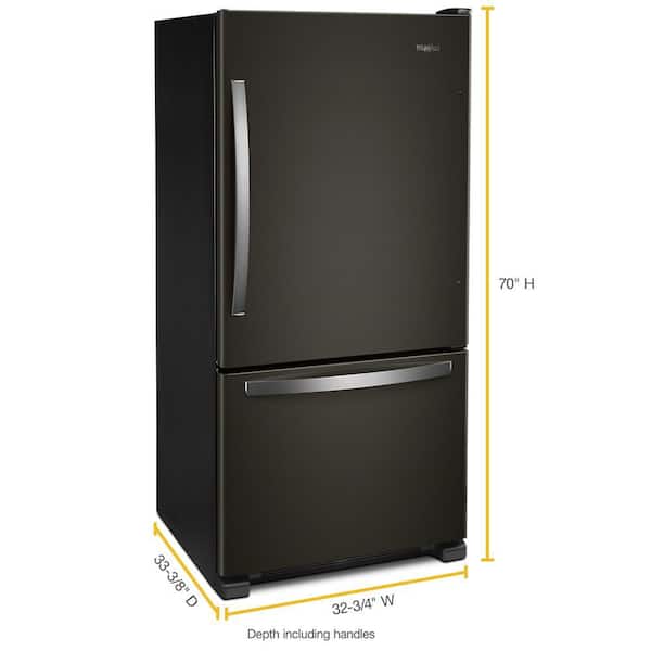 Black refrigerator bottom freezer discount