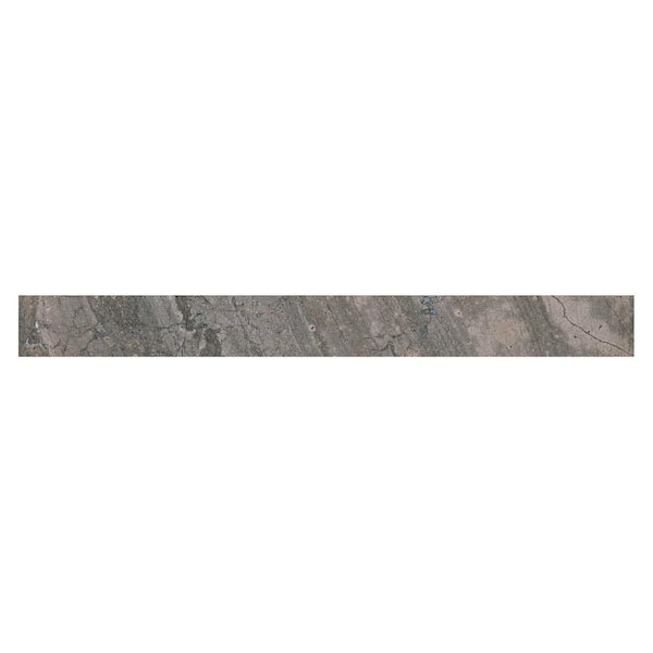 Ivy Hill Tile Sereno Earth Brown 3.54 in. x 23.62 in. Matte Porcelain Bullnose Trim Tile (0.57 sq. ft./each)