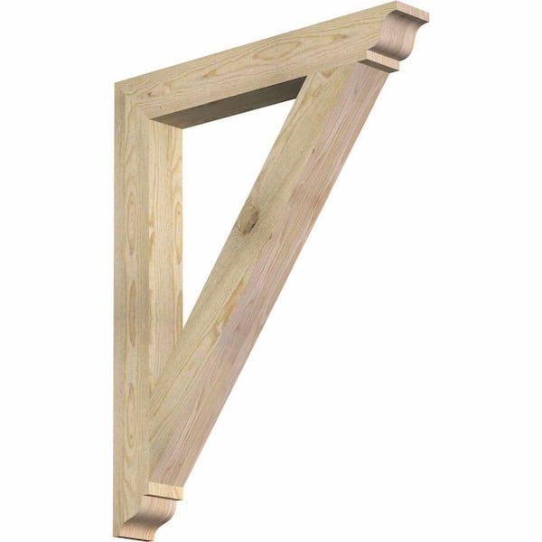 Ekena Millwork 4 in. x 38 in. x 30 in. Douglas Fir Traditional Rough Sawn Bracket