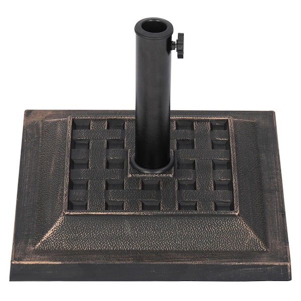 Island Umbrella 26 lbs. All-Weather Square Outdoor Resin Patio Umbrella Base in Bronze