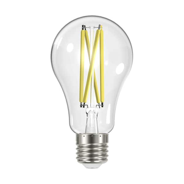12.5-Watt 2700K A-Style A19 Medium Base Clear LED Light Bulb 120 Volt 4-Pack
