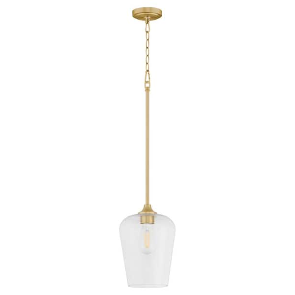 Raymond 1 Light Pendant - Aged Brass