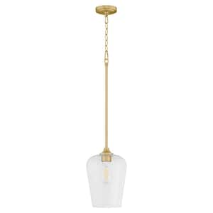 Raymond 1 Light Pendant - Aged Brass