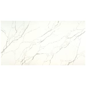 Quartz Countertop Sample in Calacatta Laza