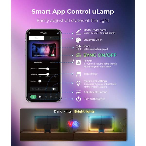 DeckTok 24-Watt 15.5 ft. Smart Plug-in Integrated LED Black Color