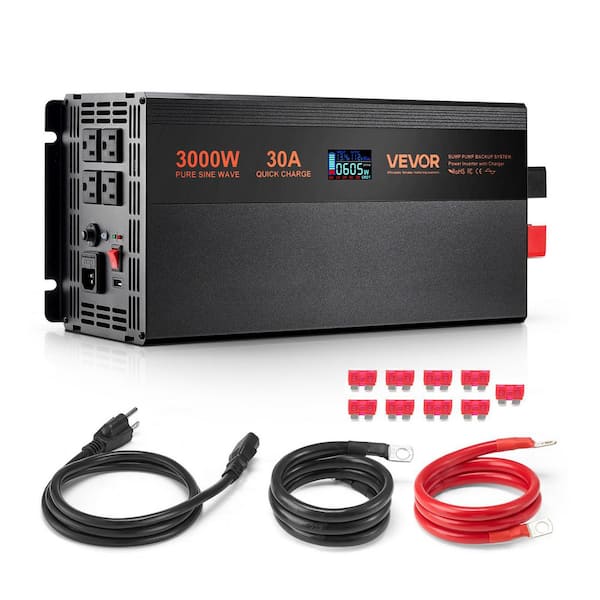 Battery Backup System for Sump Pumps, 3000W, Automatic Transition to Battery Power for Uninterrupted Operation