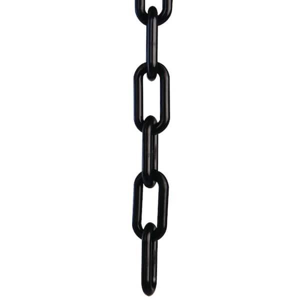 1.5 in. (#6, 38 mm) x 25 ft. Black Plastic Chain