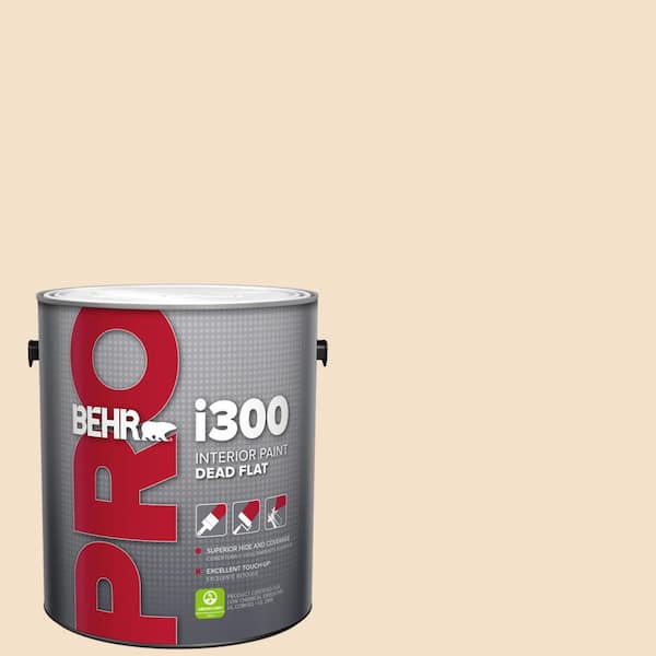 BEHR PRO 1 gal. #BWC-08 Pebble Cream Dead Flat Interior Paint