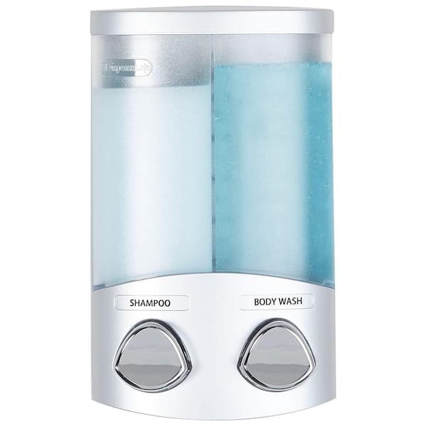 Better Living Duo 11 oz. Plastic Soap/Lotion Dispenser in Satin Silver