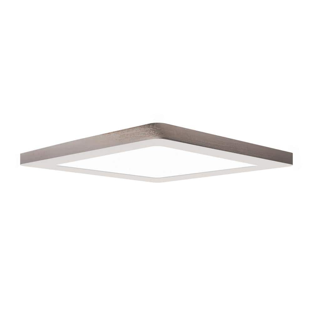 ModPLUS Square Brushed Steel LED Flush Mount Light