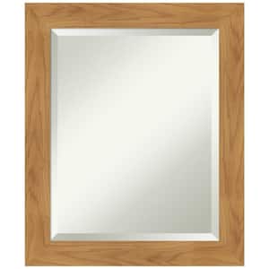 Carlisle Blonde 20 in. W x 24 in. H Wood Framed Beveled Wall Mirror in Unfinished Wood