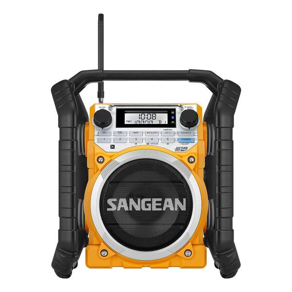 Sangean AM/FM/Bluetooth/Aux-In Ultra Rugged Smart Rechargeable Digital Tuning Radio in Yellow