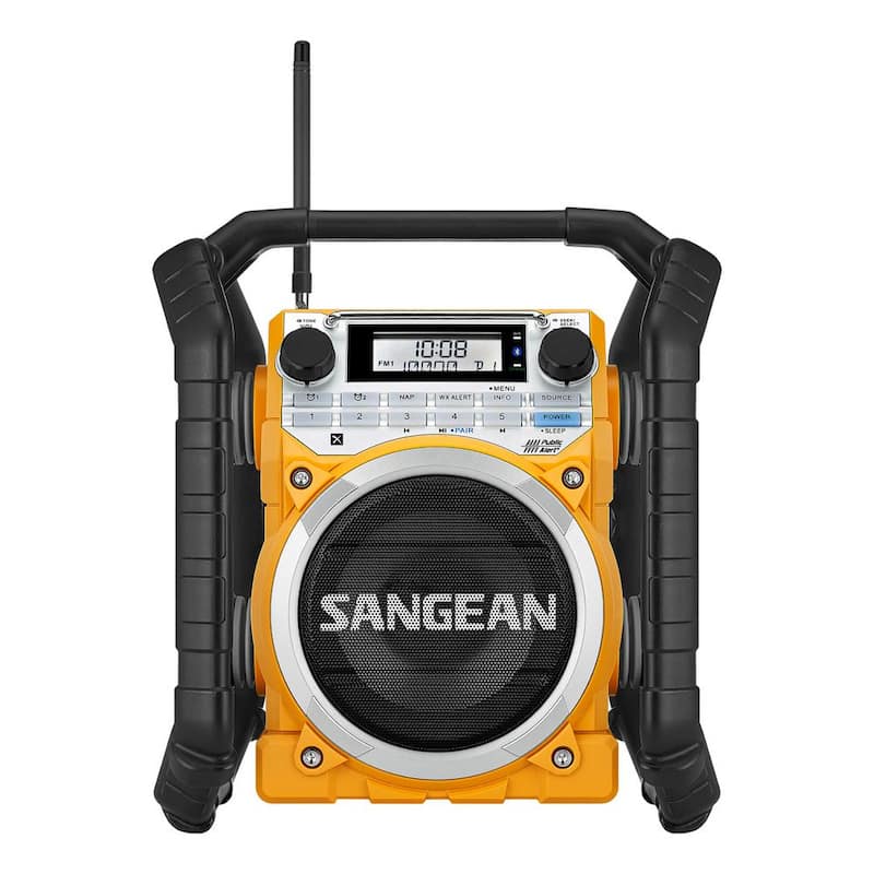 AM/FM/Bluetooth/Aux-In Ultra Rugged Smart Rechargeable Digital Tuning Radio in Yellow