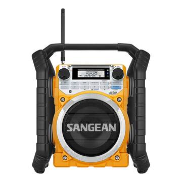 AM/FM/Bluetooth/Aux-In Ultra Rugged Smart Rechargeable Digital Tuning Radio in Yellow