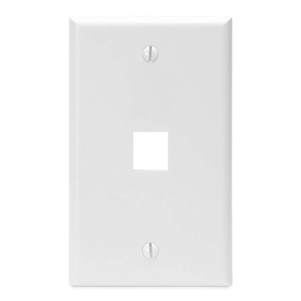 UPC 078477835555 product image for White 1-Gang Audio/Video Wall Plate (1-Pack) | upcitemdb.com