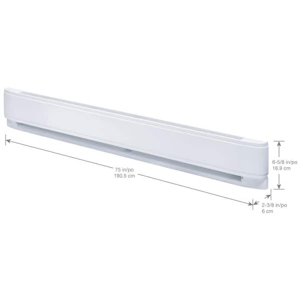 Dimplex 75 in. 2000/1500-Watt 240/208-Volt Linear Convector