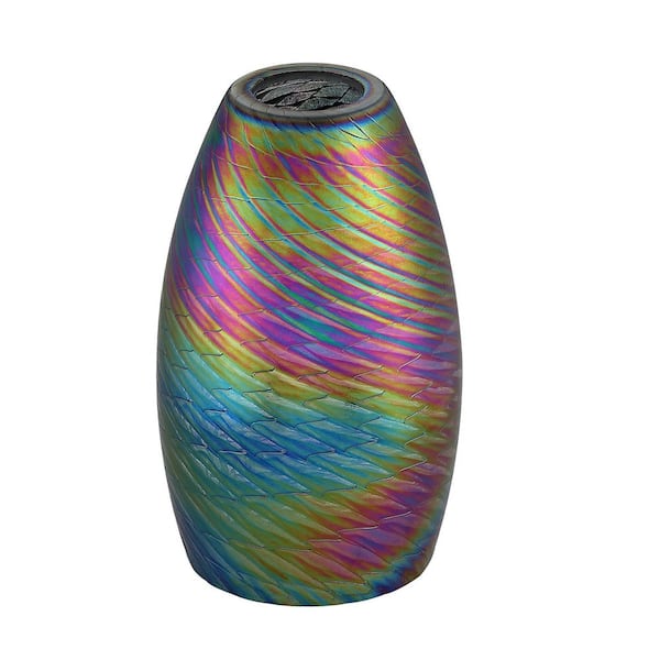 Faymart lighting 7.64 in. Multicolored Fish Motif Art Glass Drum Pendant Light Shade with 1.65 in. Fitter (Not included)