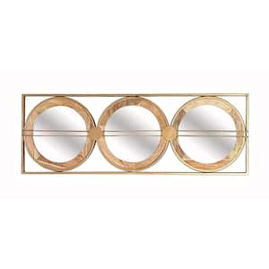 Anky 13.8 in. W x 39.8 in. H Wood Framed Brown Wall Mounted Decorative Mirror