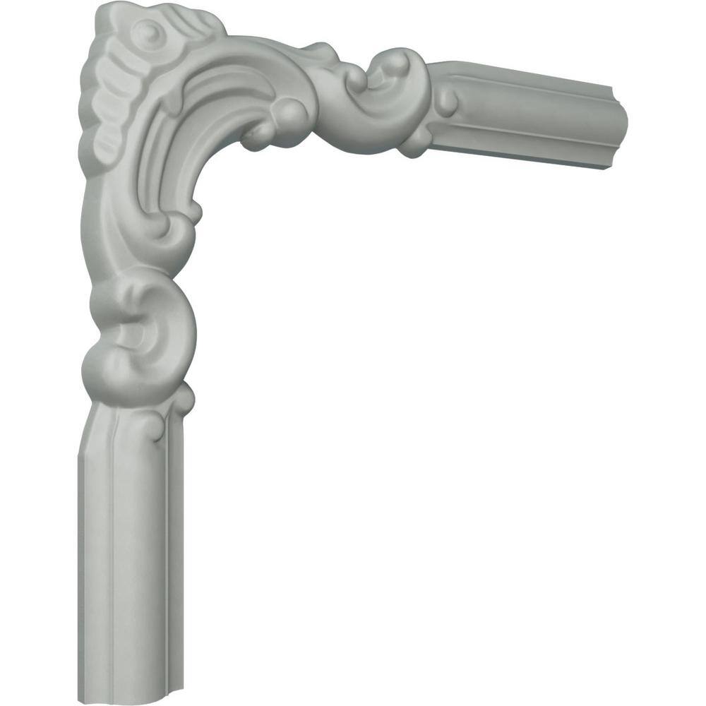8 1/4" White Primed Urethane Panel Moulding Corner