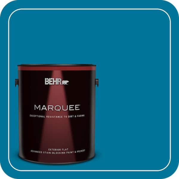 BEHR MARQUEE 1 gal. #P490-7 Mayan Treasure Flat Exterior Paint & Primer