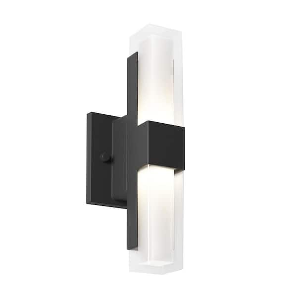 Artika Gemini Black Modern 3 CCT Integrated LED Exterior Hardwired