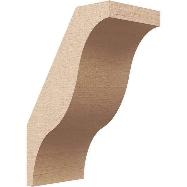 Ekena Millwork 5 in. x 12 in. x 8 in. Funston Rough Cedar Woodgrain Timberthane Polyurethane Knee Brace, Primed