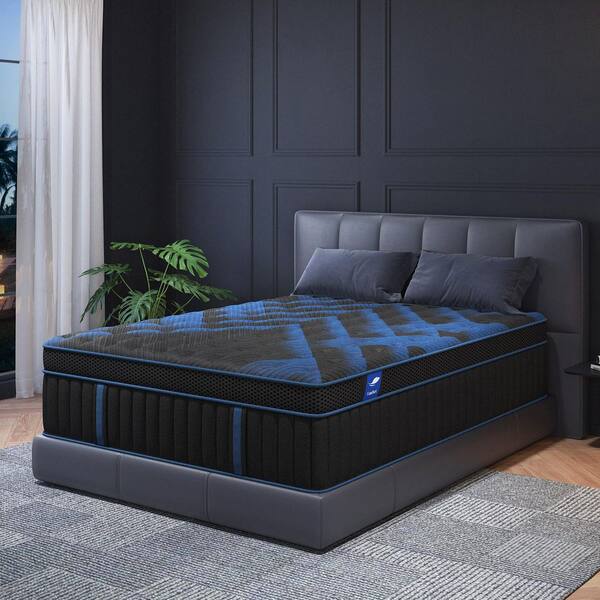 LuckyLotus Full Medium Firm Euro Top Gel Memory Foam Hybrid 12 in