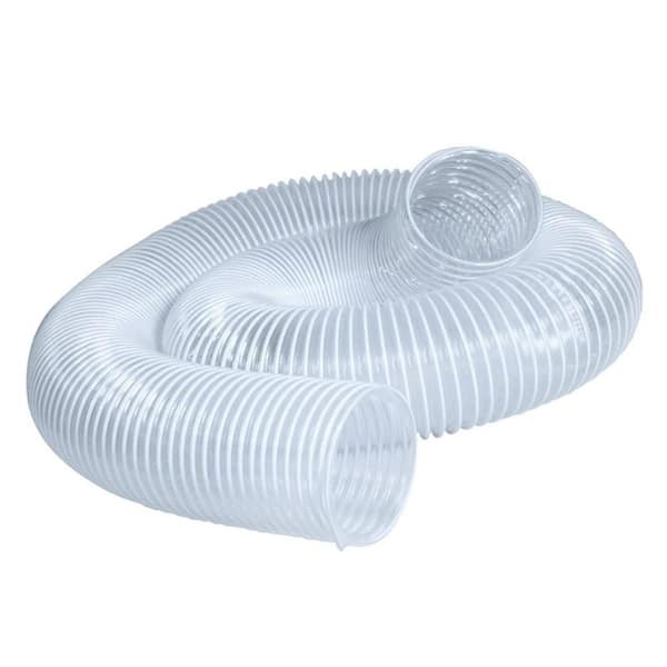 4 in. x 10 ft. Flexible PVC Dust Collector Hose for Dust Collection System, Clear Color