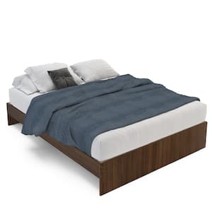 Victoria Brown Wood Frame Queen Bed with Headboard