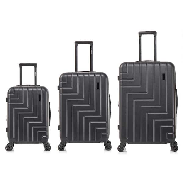 Aoibox Black 3-Pieces Hardshell Luggage Sets Spinner Aoibox Black 3-Pieces Hardshell Luggage Sets Spinner