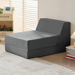 6 in. Medium Twin Folding Memory Foam Mattress Tri-Fold Sofa Living Room Bedroom Convenience Boxed Set