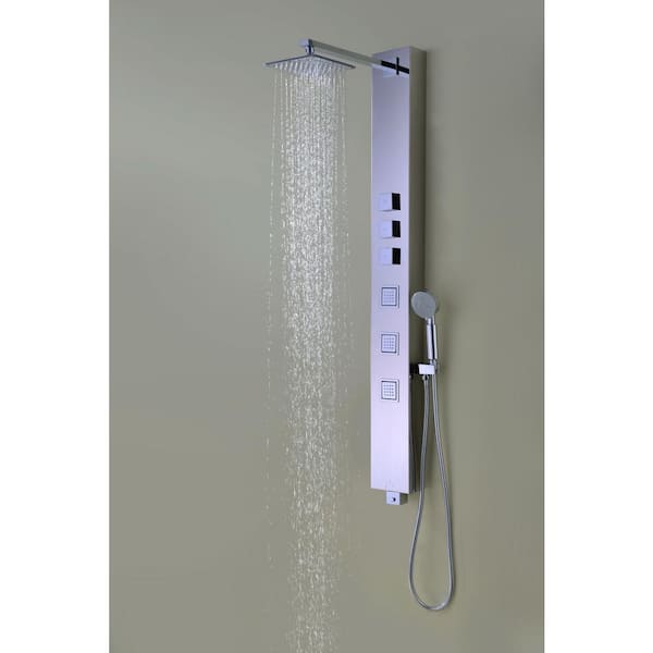 ANZZI Lann 53 in. 3-Jetted Full Body Shower Panel System with