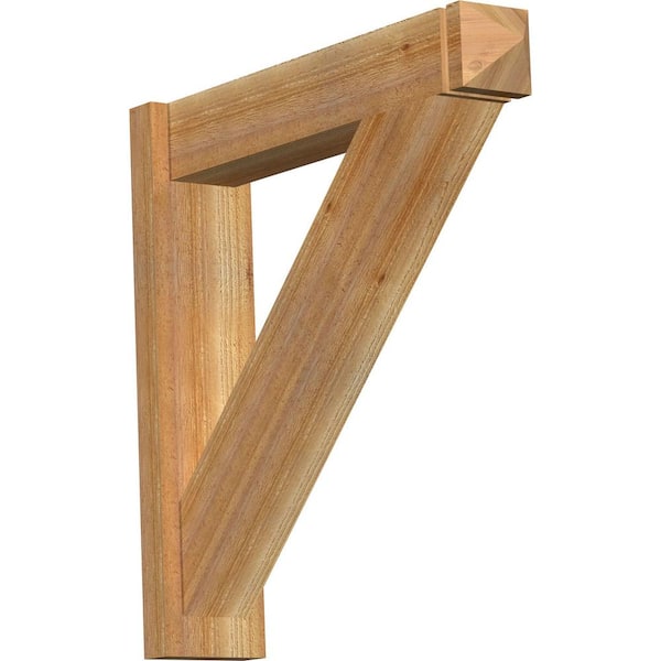 Ekena Millwork 6 in. x 28 in. x 28 in. Western Red Cedar Traditional Arts and Crafts Rough Sawn Outlooker