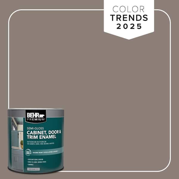 BEHR PREMIUM 1 qt. #HDC-NT-27B Wild Truffle Semi-Gloss Enamel Interior/Exterior Cabinet, Door & Trim Paint