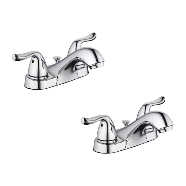 Glacier Bay Constructor 4 In Centerset Double Handle Low Arc Bathroom