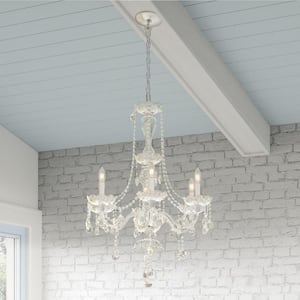 Lake Point 6-Light Chrome and Crystal Chandelier Light Fixture