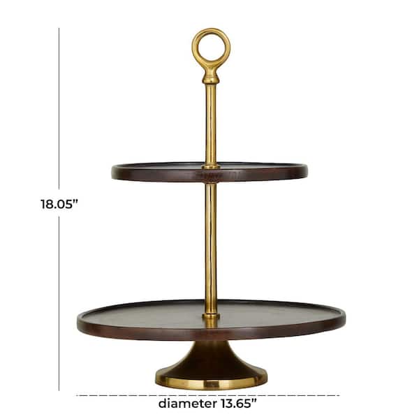 Buy Gold Mango Wood Cake Stand Online at Best Price in India