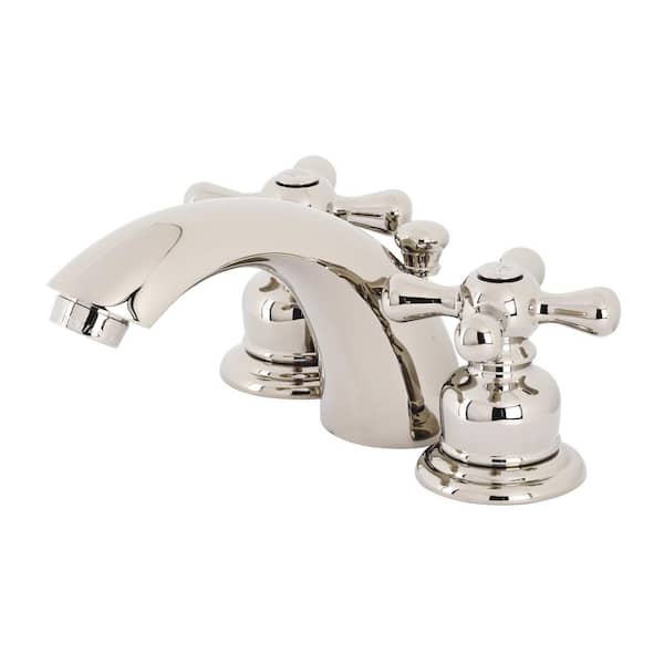 Kingston Brass Victorian Mini-Widespread 4 in. Centerset 2-Handle Bathroom Faucet in Polished Nickel