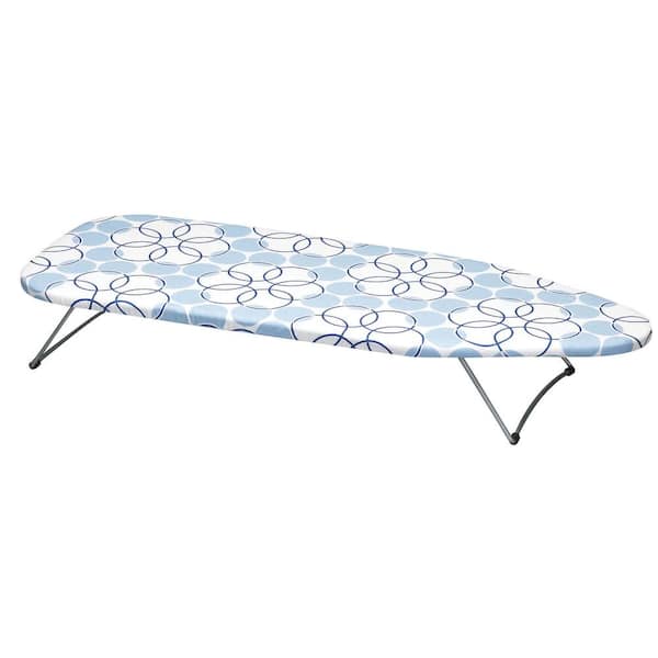 HOUSEHOLD ESSENTIALS Blue Non-Electric Metal Table Top Swivel Ironing Board