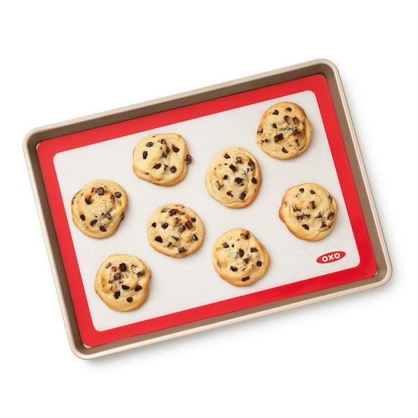 CHEER COLLECTION 16 in. x 20 in. Silicone Baking Mat - Non-Slip Kitchen Mat  for Rolling Dough and Baking Cookies CC-BKMAT-SM - The Home Depot