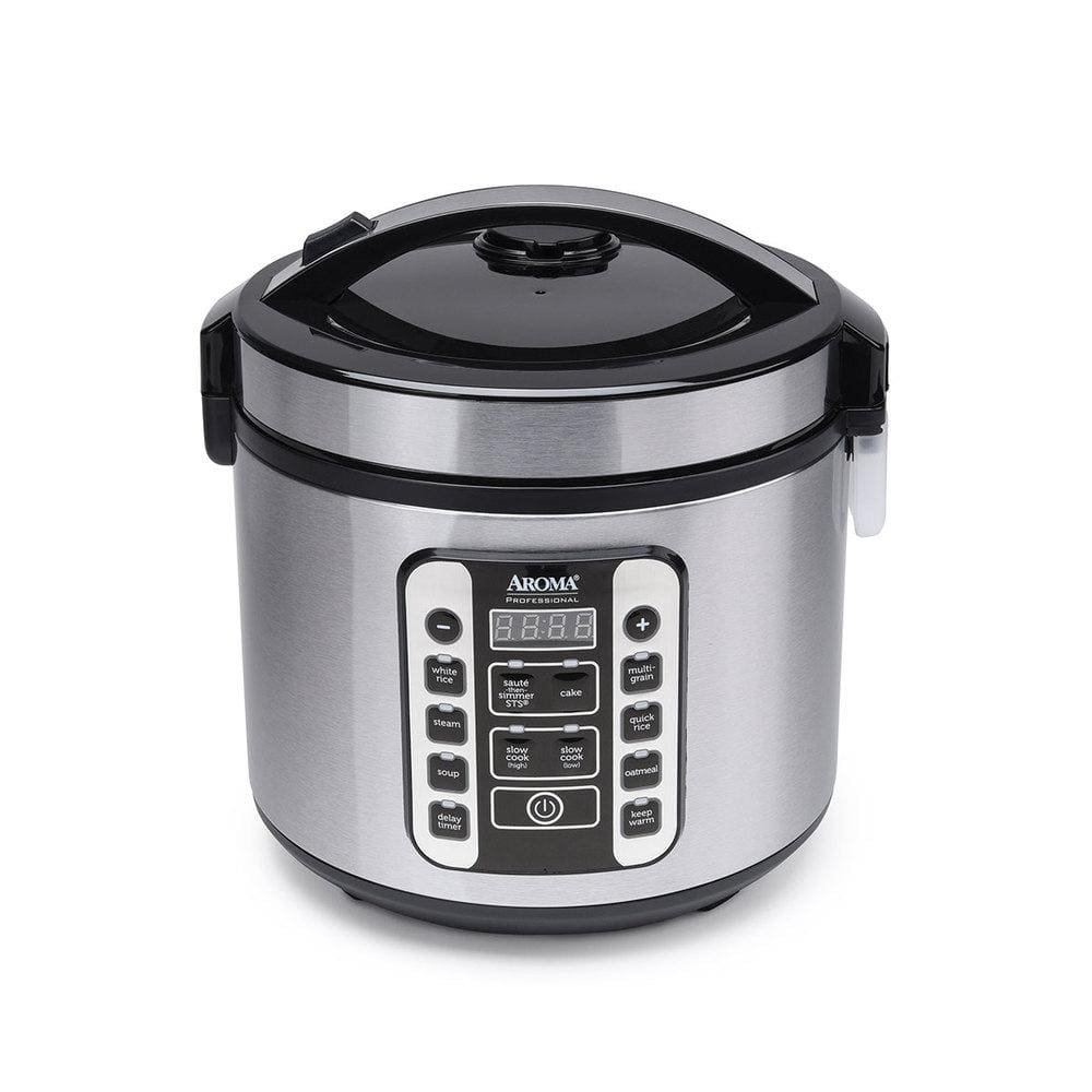AROMA 20-Cup Stainless Steel Digital Cool-Touch Rice Cooker and Food ...