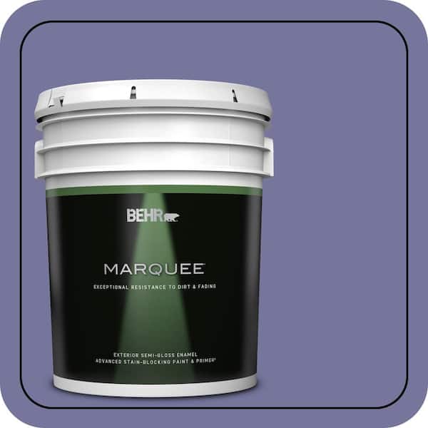 BEHR MARQUEE 5 gal. #M550-6 Kimono Violet Semi-Gloss Enamel Exterior Paint & Primer