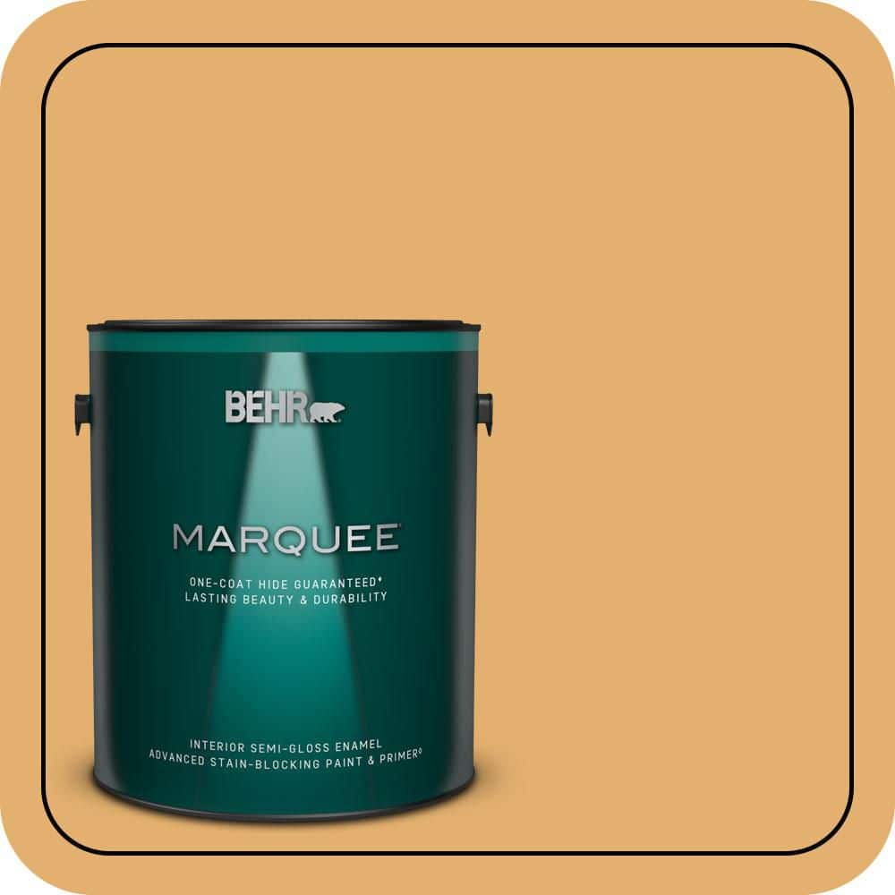 BEHR MARQUEE 1 gal. #M260-5 Mac N Cheese Semi-Gloss Enamel Interior ...