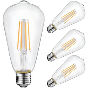 60-Watt Equivalent ST19 LED Vintage Edison Light Bulb 2700K (4-Pack)
