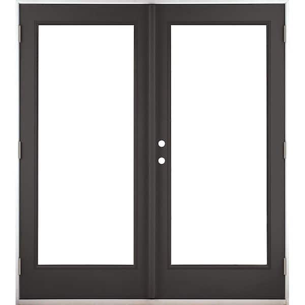 TEZA DOORS Teza French Door 73.5 in. x 96 in. Matte Black Aluminum