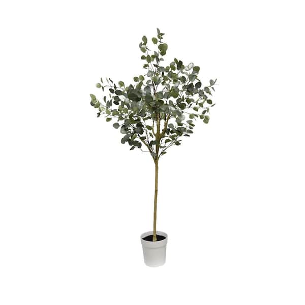 Algreen PRODUCTS 71 in. Artificial Eucalyptus 412 lv (9 in. x 8 in. H pot; 70 in. x 71 .3 in. H)