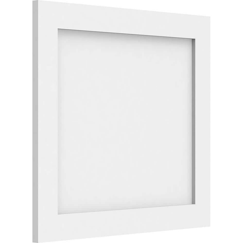 Ekena Millwork 5/8 in. x 20 in. x 18 in. Cornell Flat Panel White PVC ...